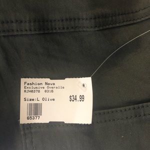 Olive never work overalls Large